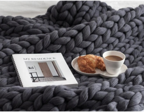 Thick Hand woven blanket