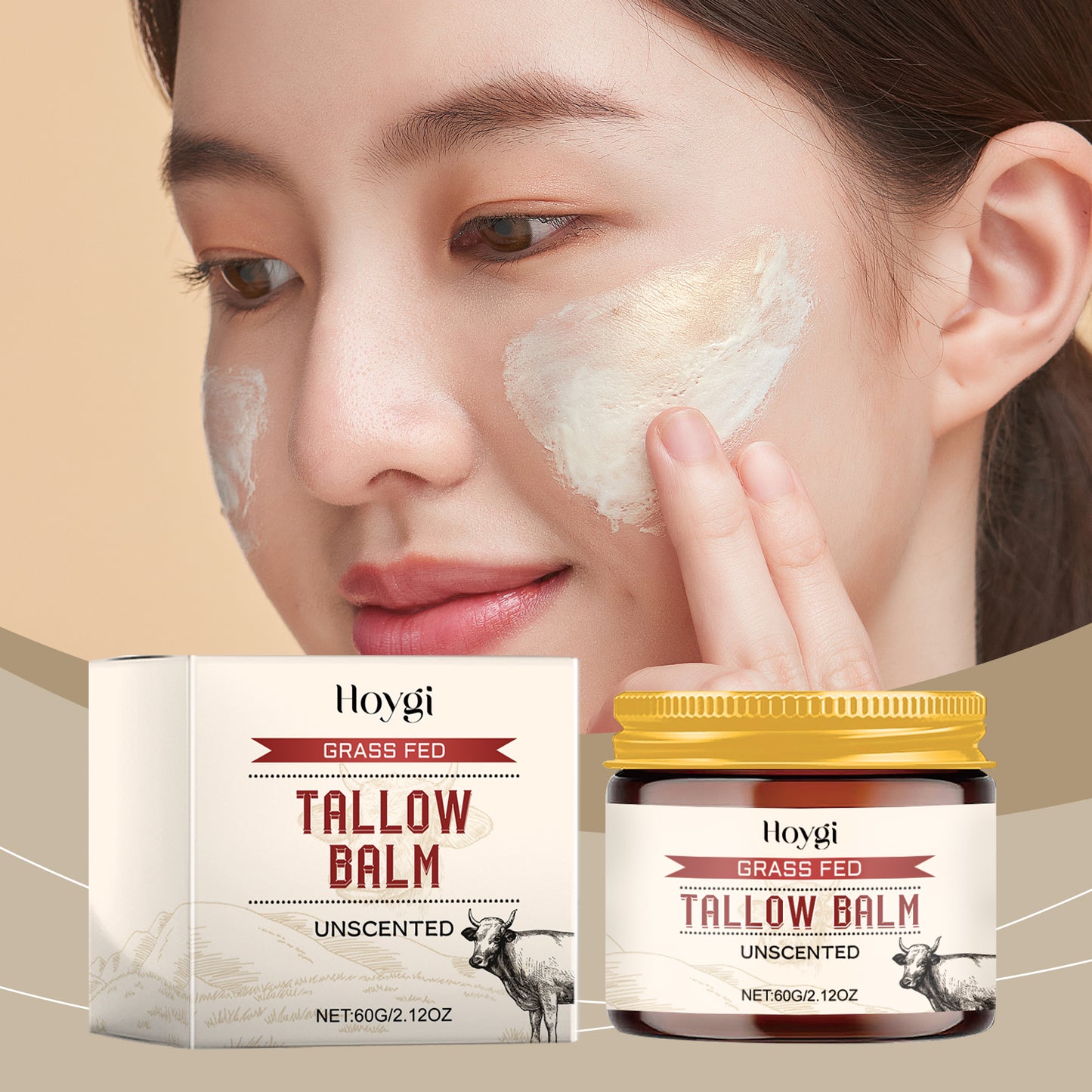 Hoygi Tallow Moisturizer Nourishes And Moisturizes Dry Skin With A Soft Smoothing Cream