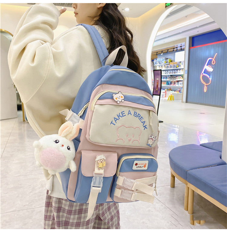 Cute Junior High School Student Large-capacity Backpack