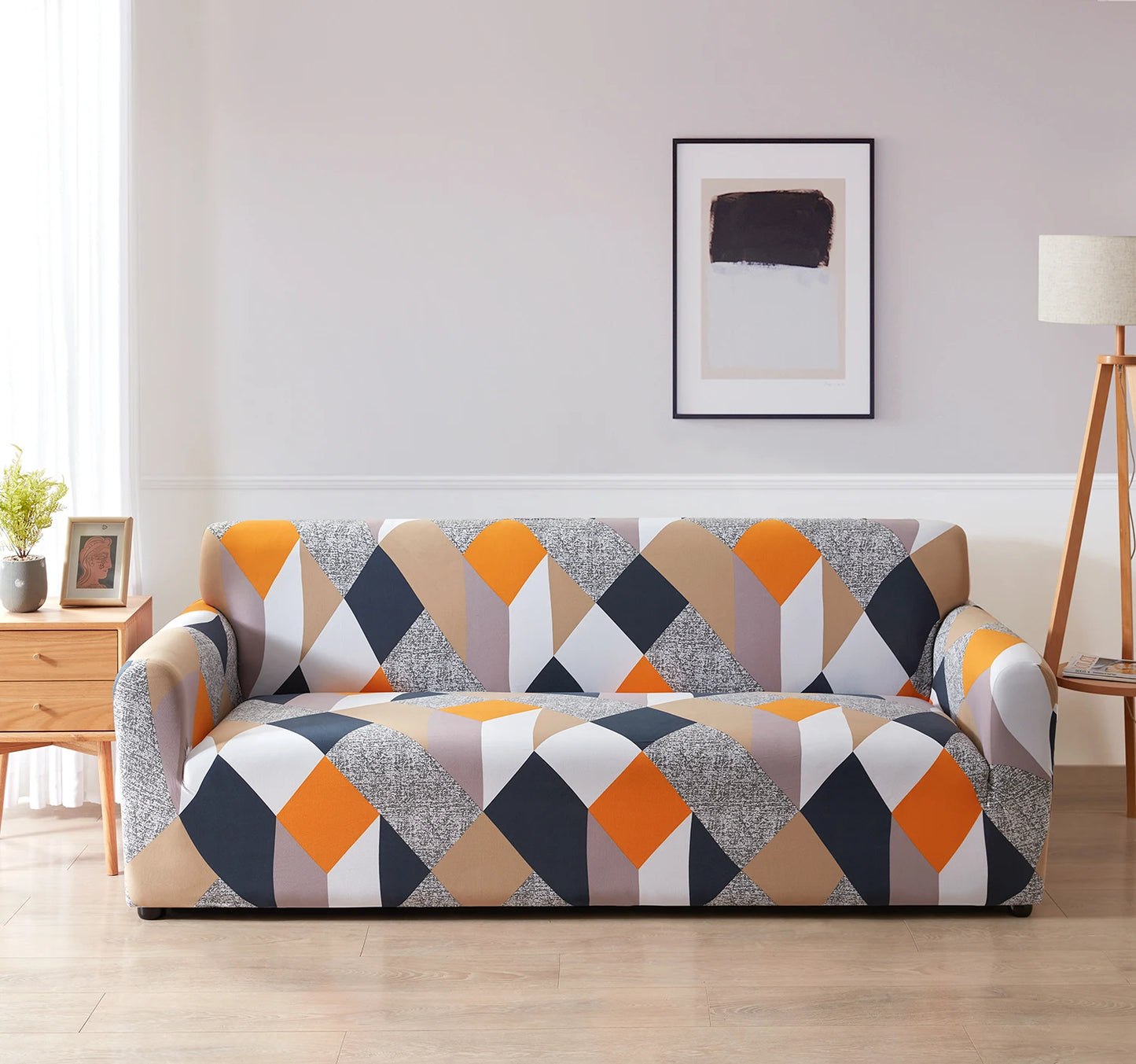 Elastic Sofa Covers for Living Room Sofa Cover Geometric Couch Cover Pets Corner L Shaped Chaise Longue Sofa Slipcover 1PC