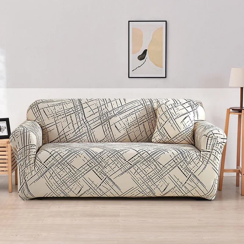 Elastic Sofa Covers for Living Room Sofa Cover Geometric Couch Cover Pets Corner L Shaped Chaise Longue Sofa Slipcover 1PC