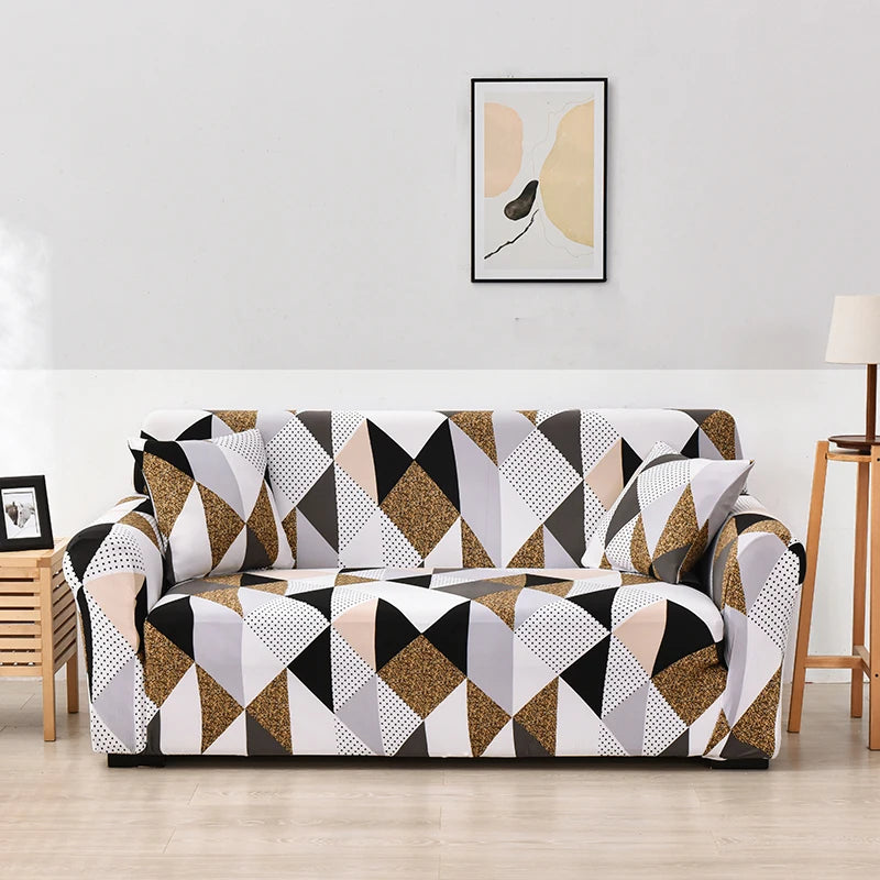 Elastic Sofa Covers for Living Room Sofa Cover Geometric Couch Cover Pets Corner L Shaped Chaise Longue Sofa Slipcover 1PC