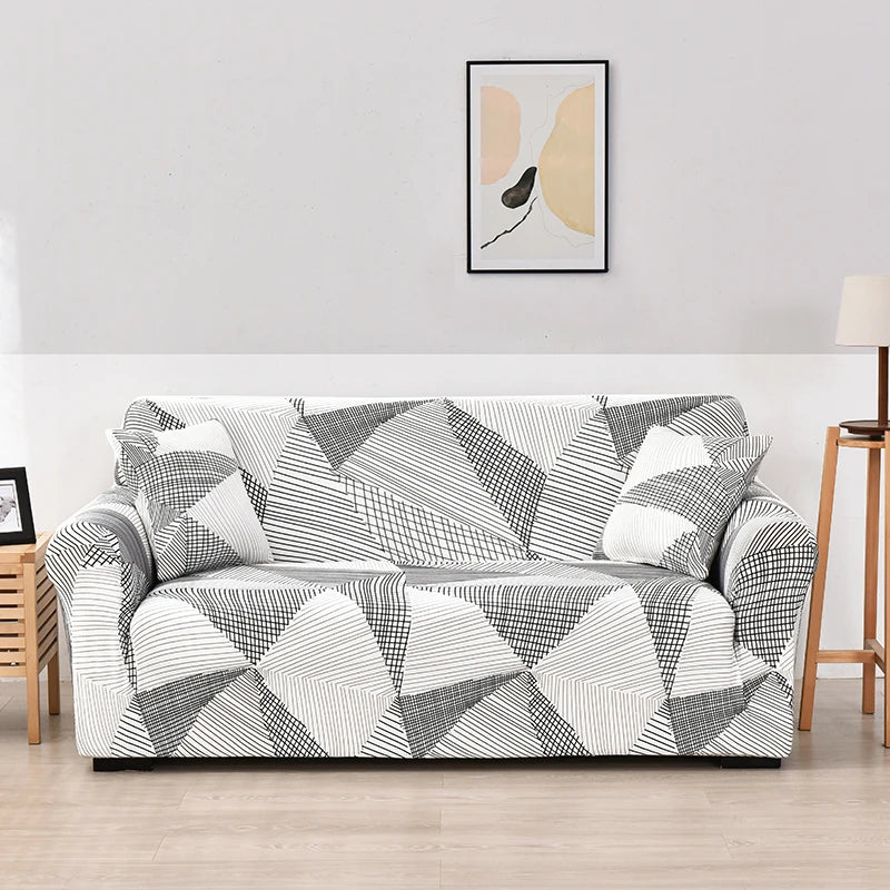 Elastic Sofa Covers for Living Room Sofa Cover Geometric Couch Cover Pets Corner L Shaped Chaise Longue Sofa Slipcover 1PC