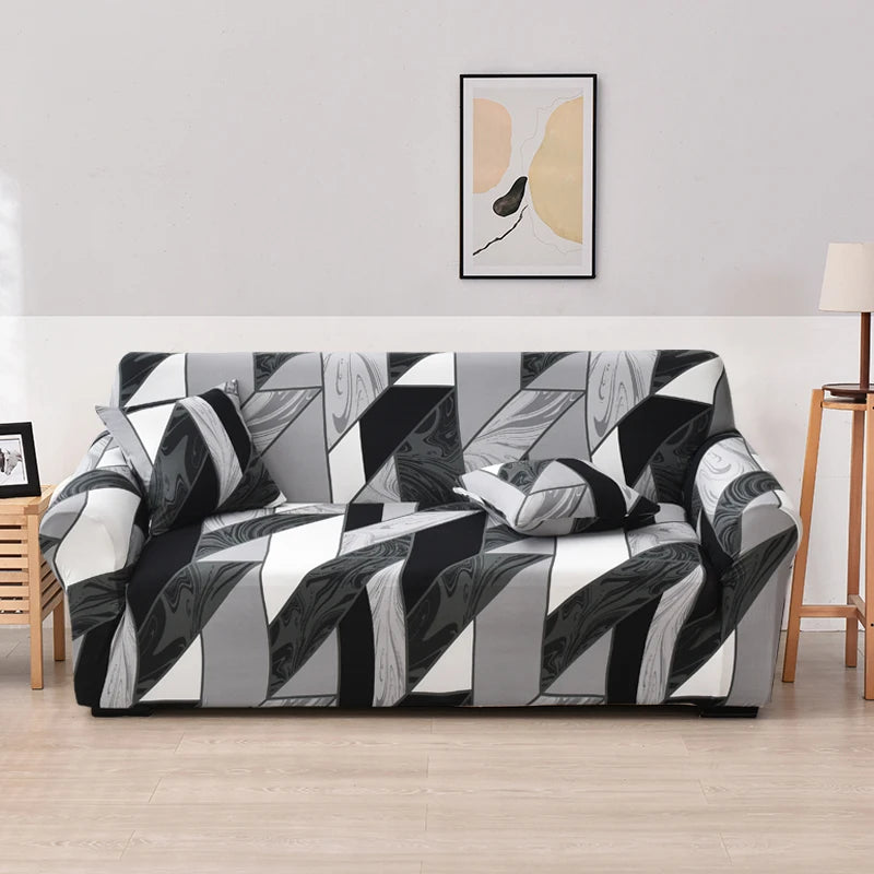Elastic Sofa Covers for Living Room Sofa Cover Geometric Couch Cover Pets Corner L Shaped Chaise Longue Sofa Slipcover 1PC