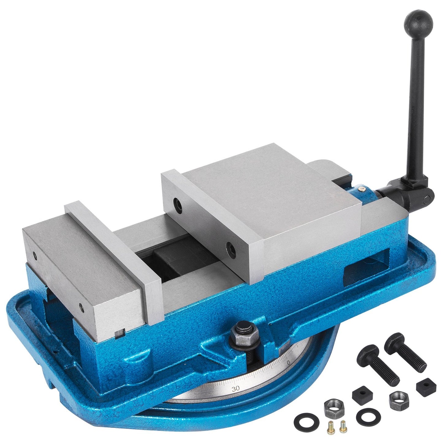 5 Inch ACCU Lock Down Vise Precision Milling Vice 5 Inch Jaw Width Drill Press Vise Milling Drilling Machine Bench Clamp Clamping Vice with 360 Degree Swiveling Base CNC Vise