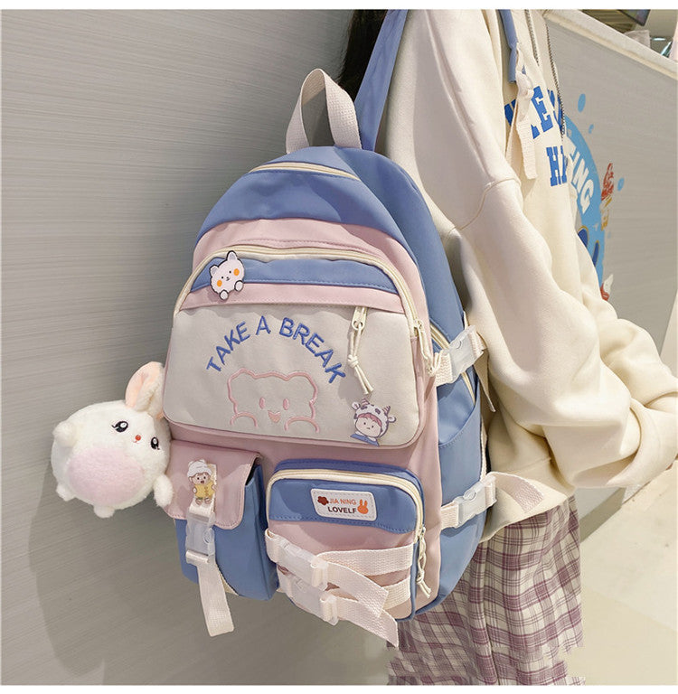 Cute Junior High School Student Large-capacity Backpack