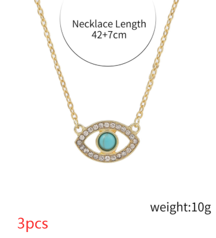 Diamond Demon Eye Necklace Female