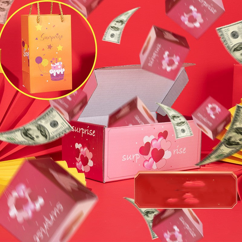 Surprise Box Gift Box Explosion Gift Box Surprise Bounce Box Diy Folding Paper Box Money Box Birthday Christmas Anniversary Gift