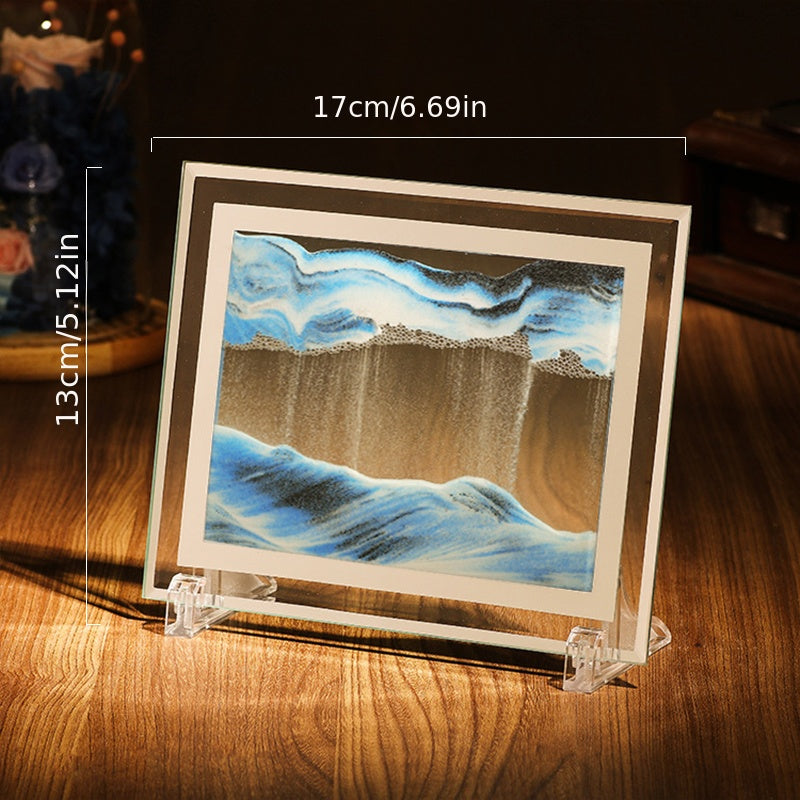 Flow Sand Painting Creative Gift Decompression Art Sand Leaf