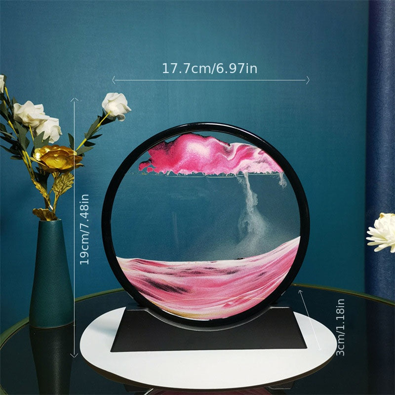 Flow Sand Painting Creative Gift Decompression Art Sand Leaf