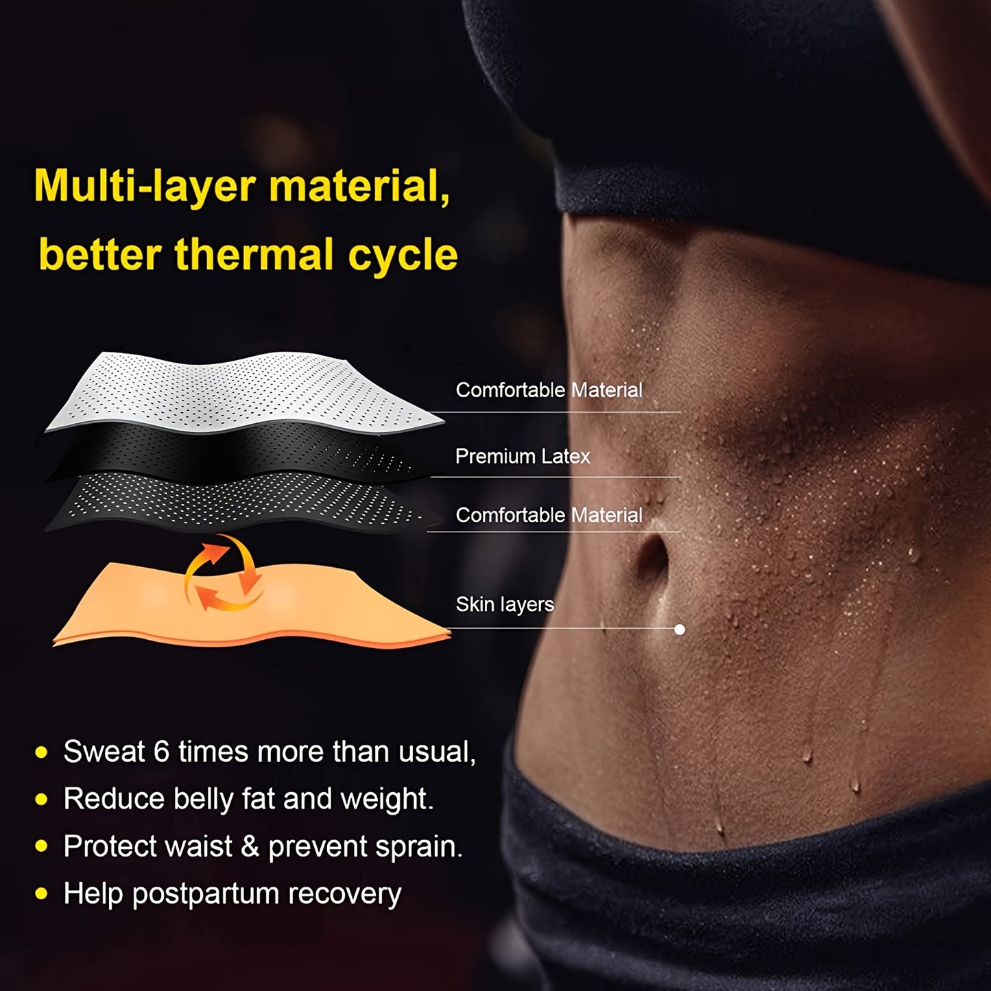 Order A Size Up, Breathable Neoprene Waist Trainer Trimmer Belt, Body Shapewear For Women