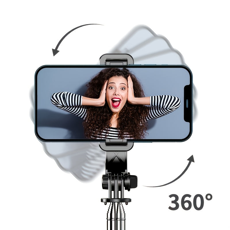 Selfie Stick Tripod With Wireless Remote Control, All In One Expandable Portable IPhone Tripod Selfie Stick, Compatible With IPhone 13 12 11 Pro Xs Max Xr X 8Plus 7, Galaxy Note10/S20/S10/OnePlus 9/9 PRO Etc.