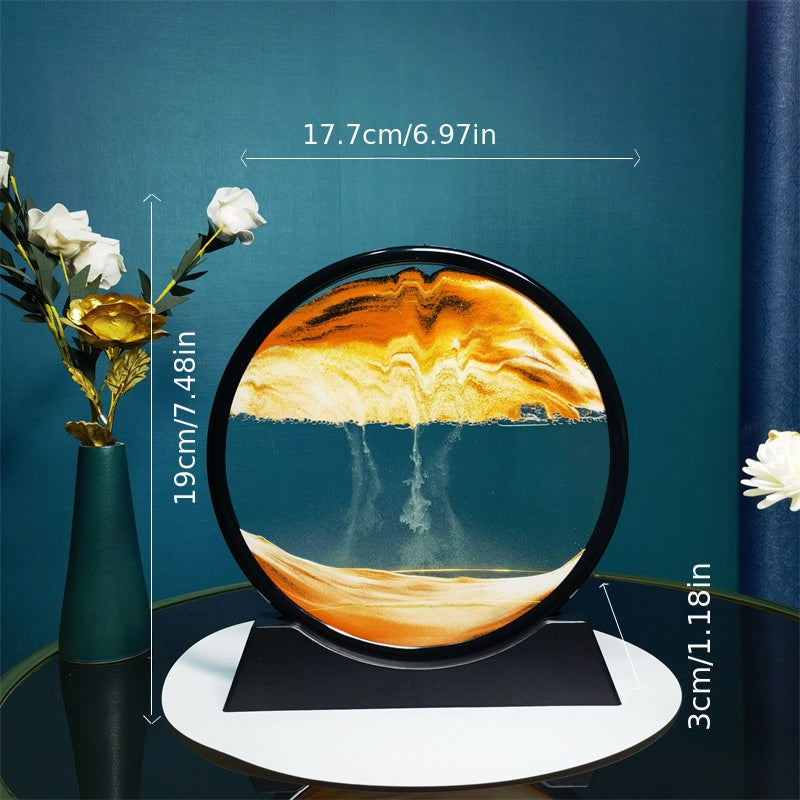 Flow Sand Painting Creative Gift Decompression Art Sand Leaf