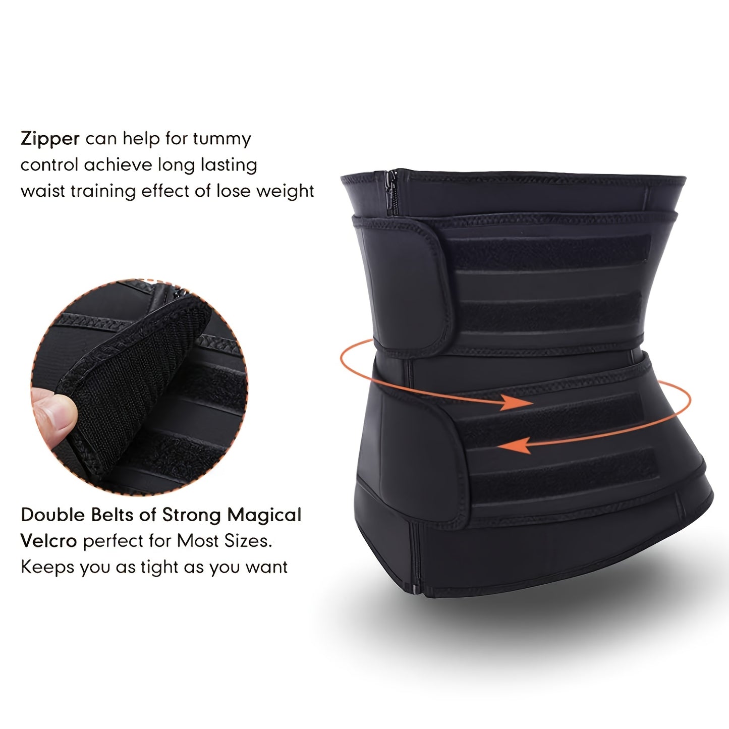 Order A Size Up, Breathable Neoprene Waist Trainer Trimmer Belt, Body Shapewear For Women