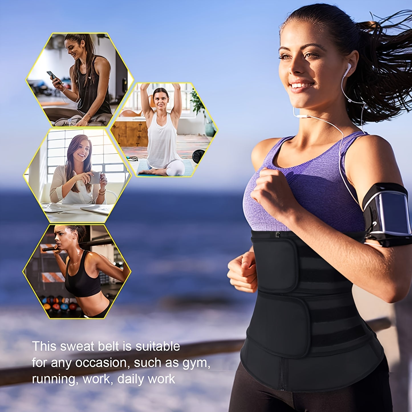 Order A Size Up, Breathable Neoprene Waist Trainer Trimmer Belt, Body Shapewear For Women